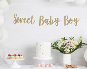 Sweet Baby Boy Banner- It's A Boy - Baby Shower Banner - Baby Shower Decorations - Baby Shower Decor - Baby Boy Shower Decor