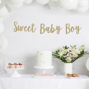 Sweet Baby Boy Banner- It's A Boy - Baby Shower Banner - Baby Shower Decorations - Baby Shower Decor - Baby Boy Shower Decor