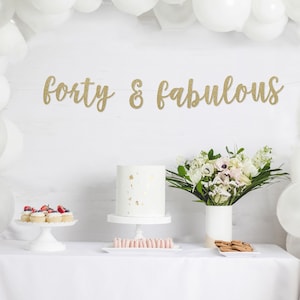 forty & fabulous birthday banner milestone birthday banner 40th birthday banner decorations 40 and fabulous banner 40th birthday, 40 AF
