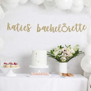 bachelorette Banner, bachelorette Photo Props, Photo Booth Banner, Engagement Party Decor, Custom Glitter Banner, Name bachelorette