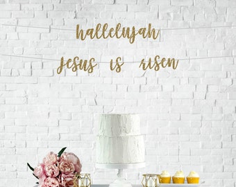 jesus is risen banner, he is risen banner, spring banner, our redeemer lives, easter decor, he prevailed, jesus is king,easter banner decor