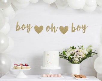 Boy oh boy banner | gender reveal banner | baby shower decorations | baby shower banner | gender reveal decorations | baby shower decor