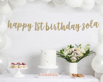 Happy 1st Birthday Banner | 1st birthday party | first birthday party | Personalized 1st Bday |any name banner| custom banner | 1st birthday