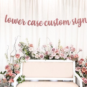 Custom Banner, Name Banner, Script Letters, Personalized Banner, Birthday banner, Wedding banner, Custom Name Sign, Gold, Bridal, Baby Name