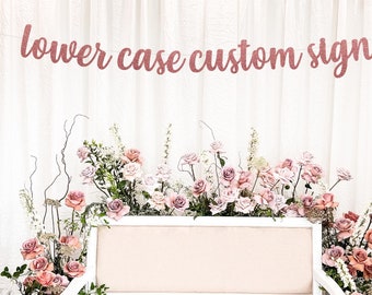 Custom Banner, Name Banner, Script Letters, Personalized Banner, Birthday banner, Wedding banner, Custom Name Sign, Gold, Bridal, Baby Name