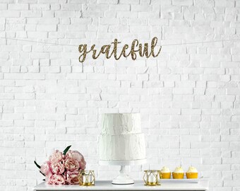 Grateful Banner - Party Decorations - Happy Thanksgiving - Thanksgiving Decor - Thanksgiving Fireplace Banner-Thanksgiving Banner