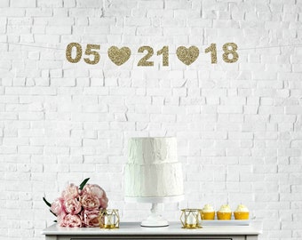 Save the Date Banner, Wedding Date Banner, Custom Banner, Save the Date Prop, Bridal Banner, Save the Date Sign, Date Banner, Wedding Banner