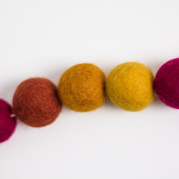 Fall Felt Balls, Harvest Felt Balls Banner, Pom Pom Banner, Felt Ball Banner, Felt Ball Decor, Felt Ball Sign, Nursery Felt Balls,