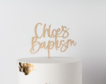 Custom Baptism Cake Topper, God Bless Cake Topper, Christening Cake Topper, Holy Communion Cake Topper, Custom Baptism, any name