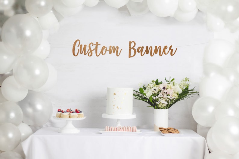 CUSTOM BANNER, custom glitter banner, personalized banner, personalized glitter sign, name banner, wedding banner, custom garland image 4