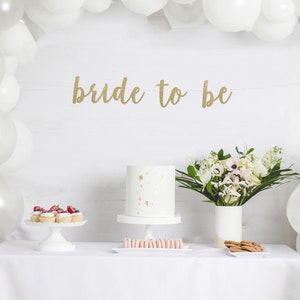 Bride to Be Banner, Wedding Banner, Shower Banner, Bridal Shower Decor, Bachelorette Party, Cursive Banner, Engagement, Party Banner