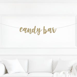 Candy Bar Banner, Candy Buffet Banner, Wedding Reception Banner, Dessert Bar, Wedding Decorations, Candy Bar Sign, Wedding Banner, Glitter