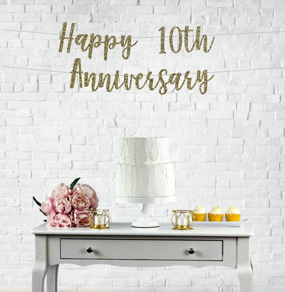 10th anniversary glitter banner