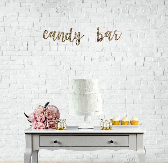Candy Bar Banner Candy Buffet Banner Wedding Reception Etsy