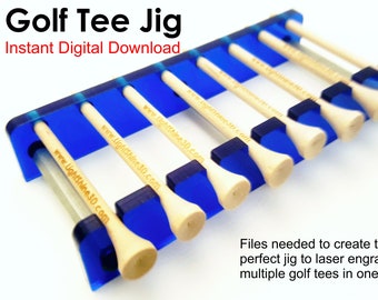 Golf Tee Gravurschablone - Digitale Datei zum Erstellen einer Schablone für das Gravieren von Golf-Tees