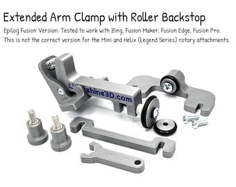 Epilog Drehklemme mit Rollenrückstopper - Passend für Fusion-Serie einschließlich Fusion Maker, Fusion Edge und Fusion Pro Drehaufsätze.