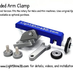 Extended Arm Rotary Attachment Clamp - Fits Epilog Helix and Mini