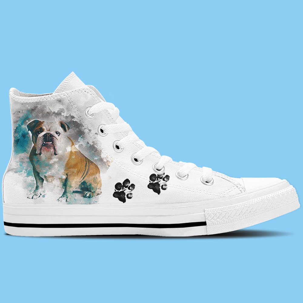 British Bulldog Artwork High Top Shoes / Sneakers Dog Lovers - Etsy British Bulldog Artwork High Top Shoes / Sneakers Dog Lovers - Etsy