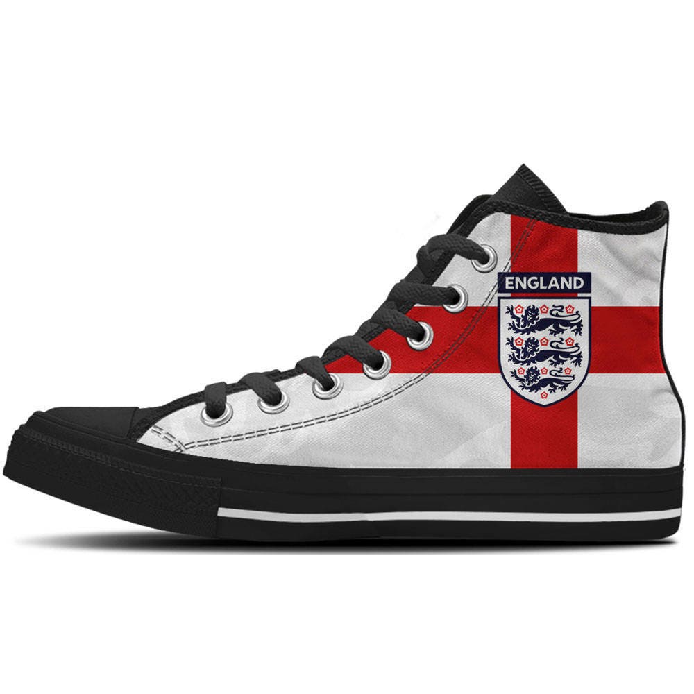 High Top Sneaker with England Flag and Black Soles England