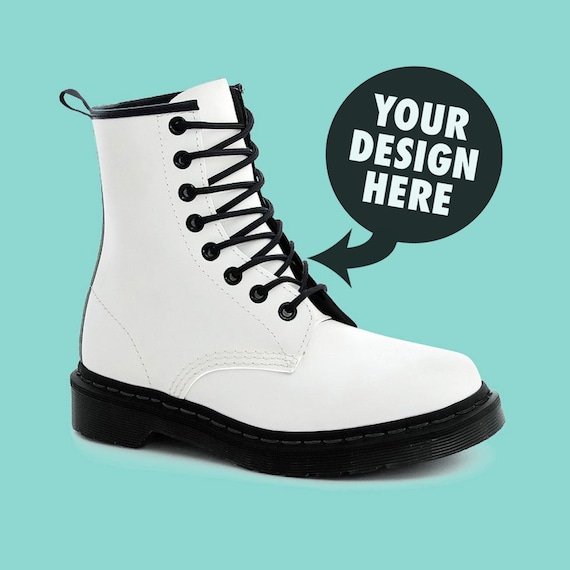 Custom Designed Personalized Leather Boots Eco and Vegan friendly