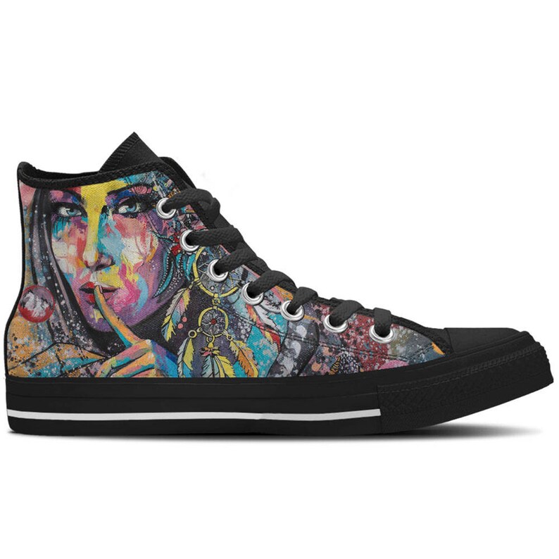 Abstract Paint Women's High Top Shoes