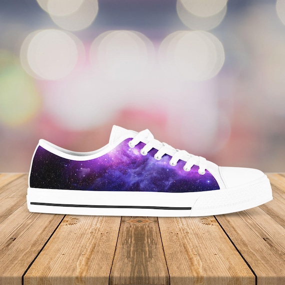 Galaxy Shoes Space Sneakers White Connect to the Universe in These Kiks 