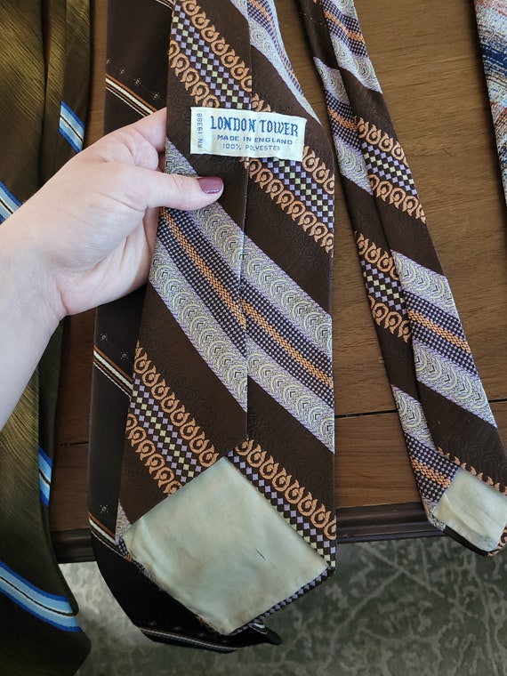 Vintage/ Retro/ 70s Style Ties/ Vtg 70s Ties/ 70s… - image 6