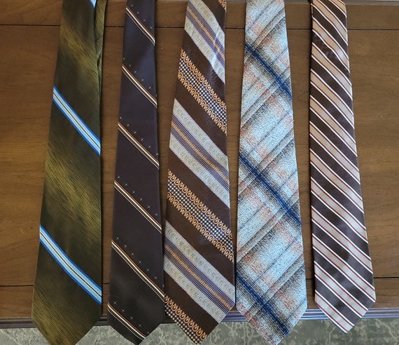 Vintage/ Retro/ 70s Style Ties/ Vtg 70s Ties/ 70s… - image 1