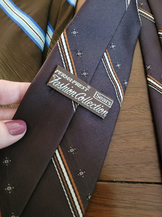 Vintage/ Retro/ 70s Style Ties/ Vtg 70s Ties/ 70s… - image 5