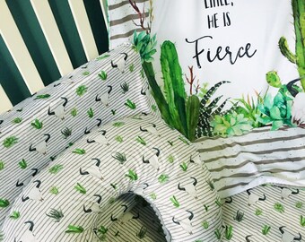 cactus crib bedding set boy