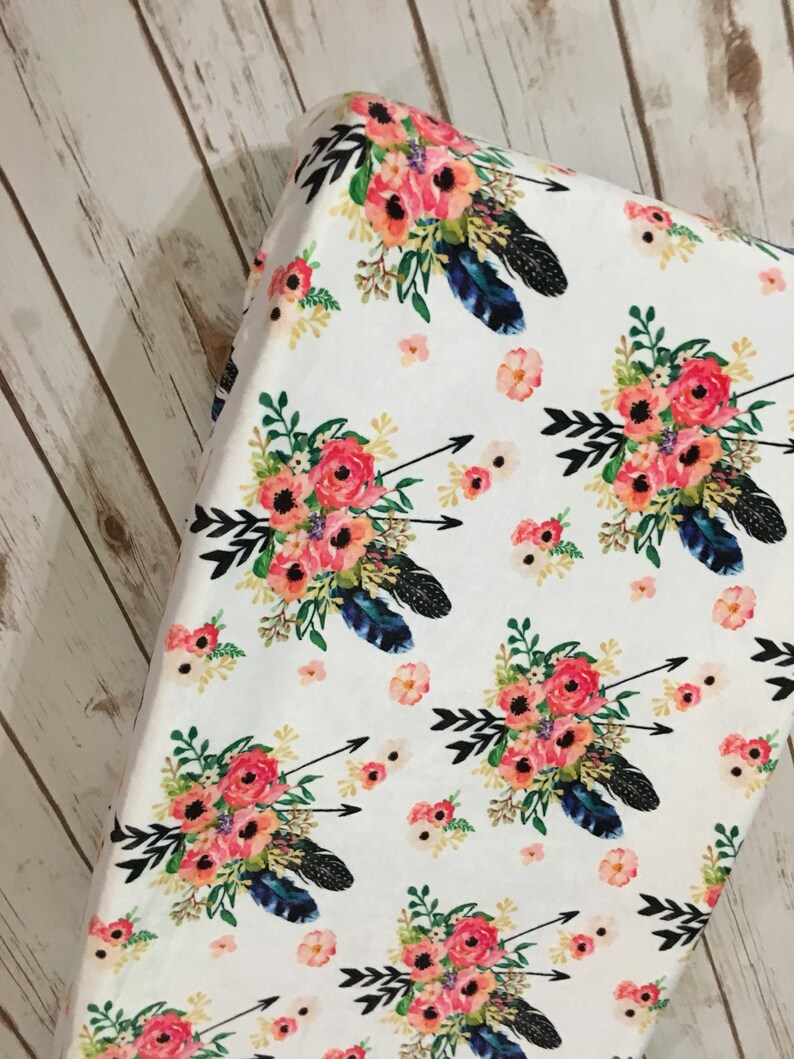 Boho Floral Changing Pad Cover Etsy