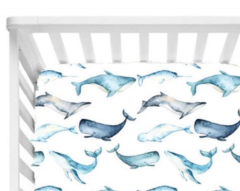 narwhal crib bedding