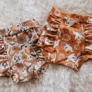 Halloween High Waisted Bummies//Baby Girl Spooky Halloween Outfit