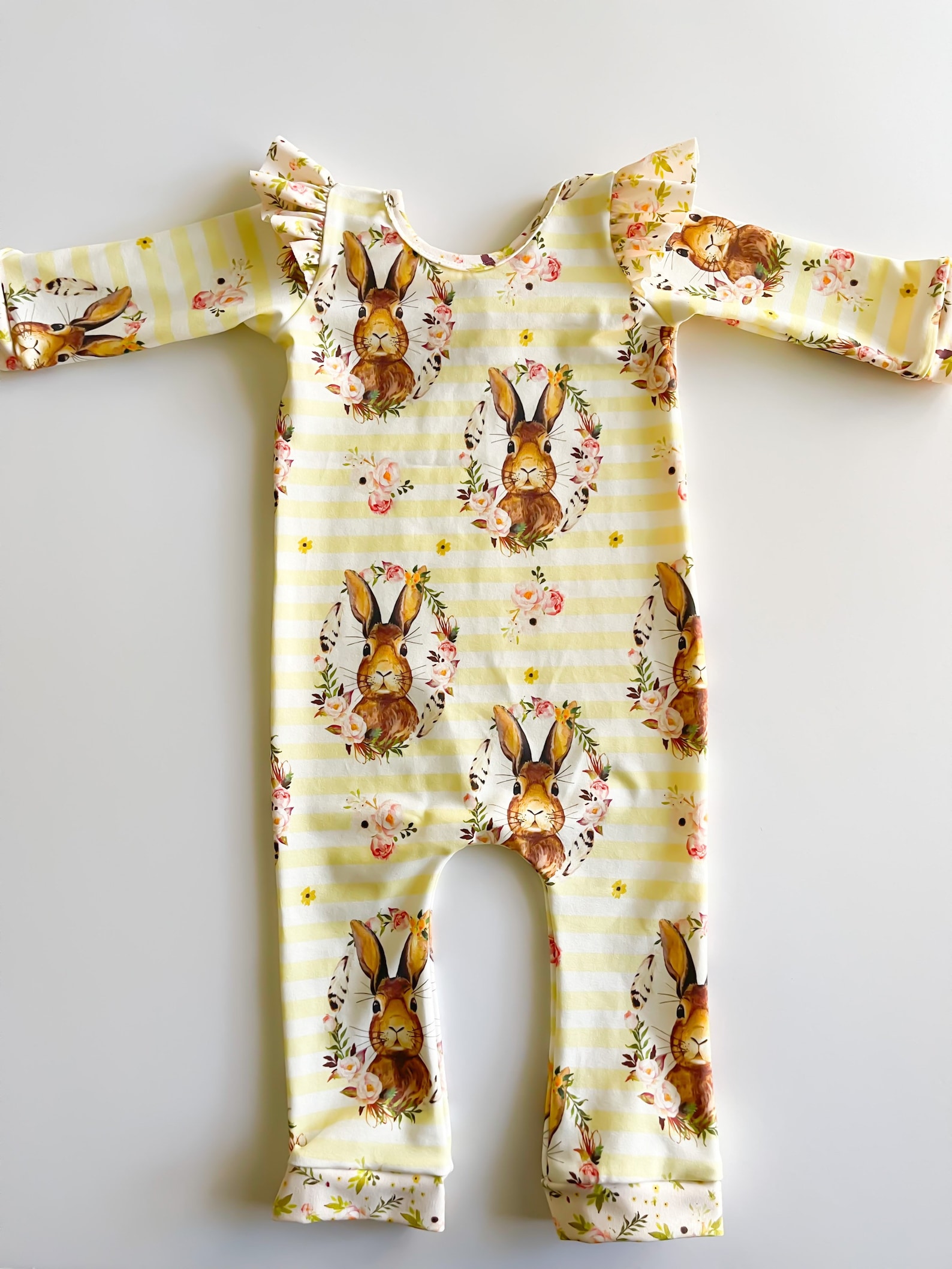 Easter Bunny Romper // Baby Girl Easter Romper // Girls Easter Etsy