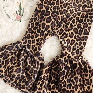 Velvet Cheetah Bell Bottoms/ Baby Bell Bottoms / Toddler Bell Bottoms
