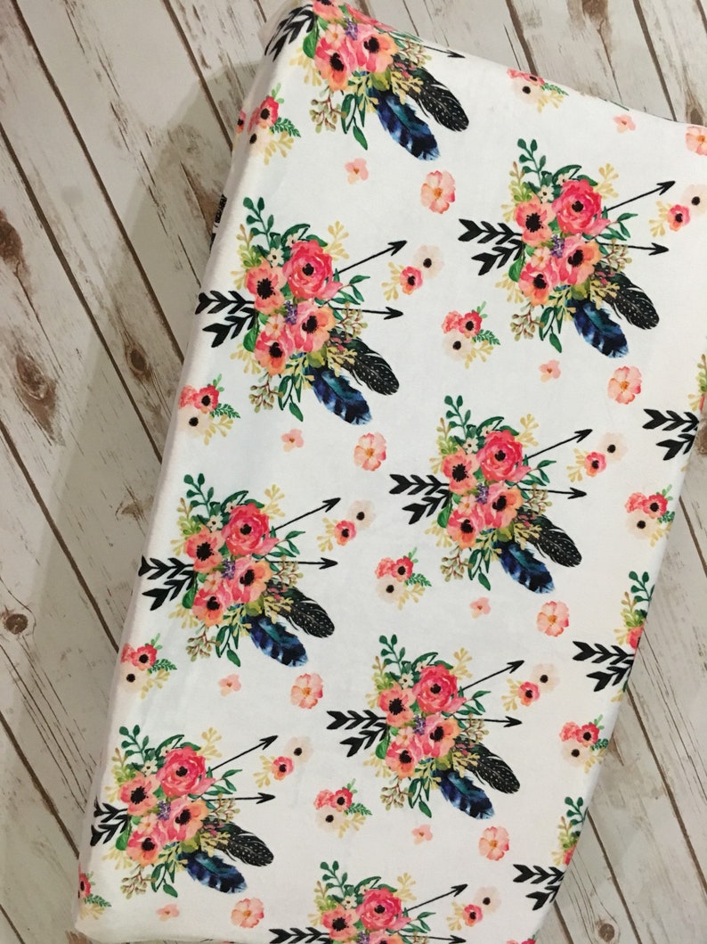 Boho Floral Changing Pad Cover Etsy