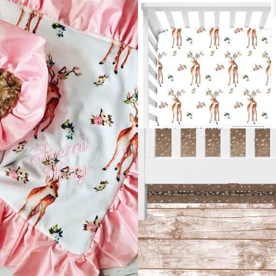 Fawn Bedding Collection//Fawn and Deer Hide Nursey Bedding Etsy