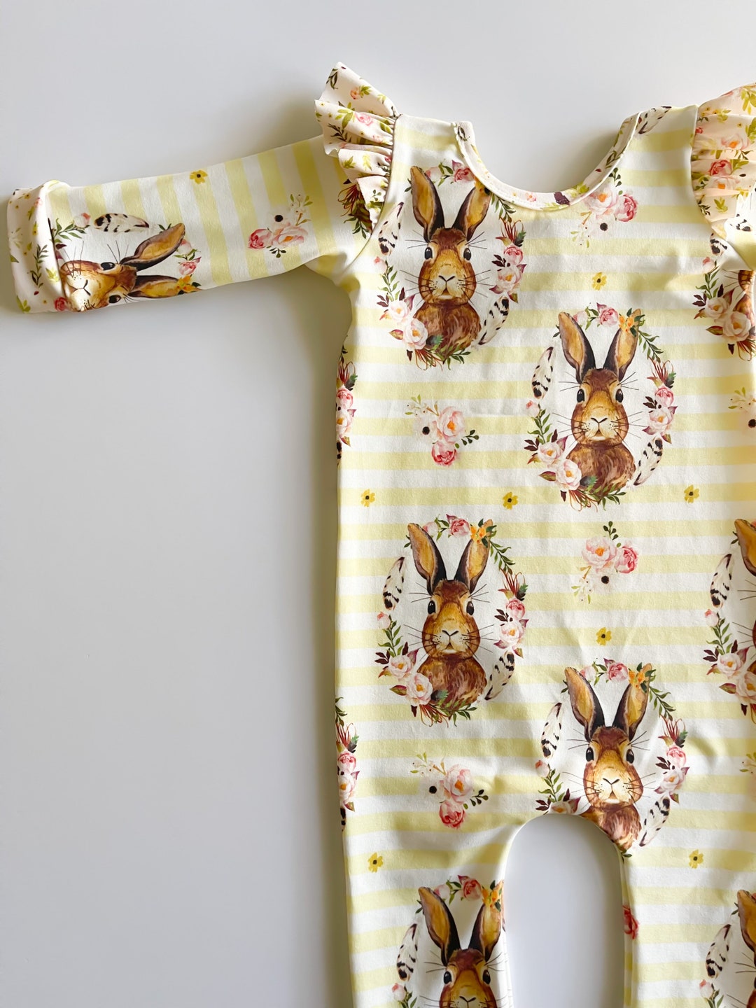 Easter Bunny Romper // Baby Girl Easter Romper // Girls Easter Outfit