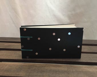Black & silver dot coptic journal