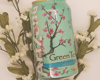 Soy Candle, Arizona Green Tea Can, Upcycled, Recycled Material