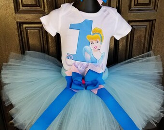 Hand made Cinderella birthday tutu