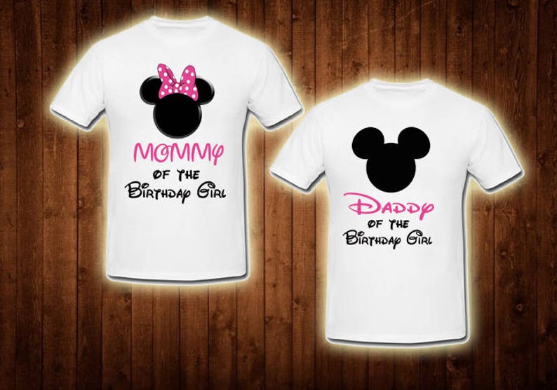 minnie mouse birthday shirts for mom and dad