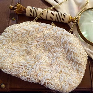 Vintage Richere Clutch Purse with Gold Chain handle