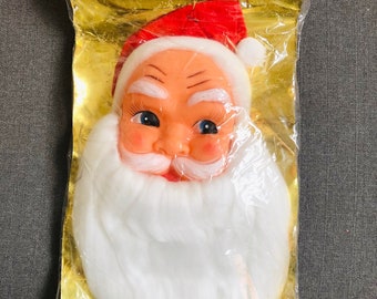 Masco Santa/Vintage Santa/Plastic Vintage Santa/plastic Santa/Santa/Christmas Santa/Christmas Decoration/Santa Mask/Santa Hat/Santa Claus