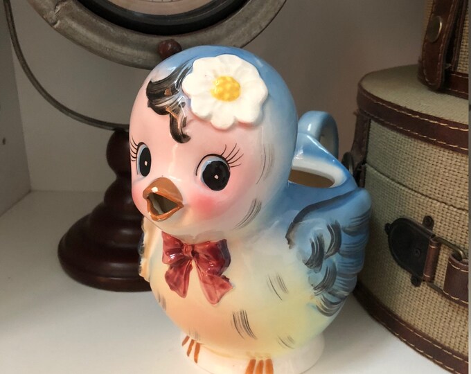 Topline Imports Blue Bird Teapot/japan/bluebird Tea Pot/rare