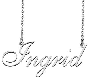 Custom Name Necklace, Personalized Name Necklace, Name Necklace, Mother Day Christmas Gift for Ingrid