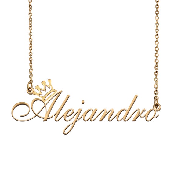 Crown Name Necklace Gold Custom 
