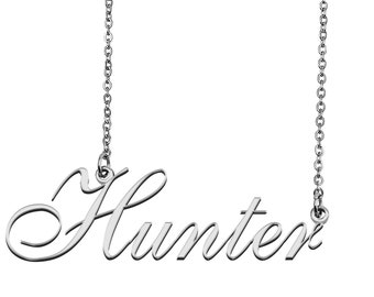 Custom Name Necklace, Personalized Name Necklace, Name Necklace, Mother Day Christmas Gift for Hunter