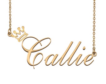 Crown Name Necklace Gold Custom 