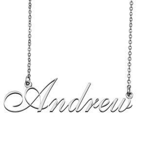 Custom Name Necklace Personalized Name Necklace Name Necklace Mother Day Christmas Gift for Andrew Etsy